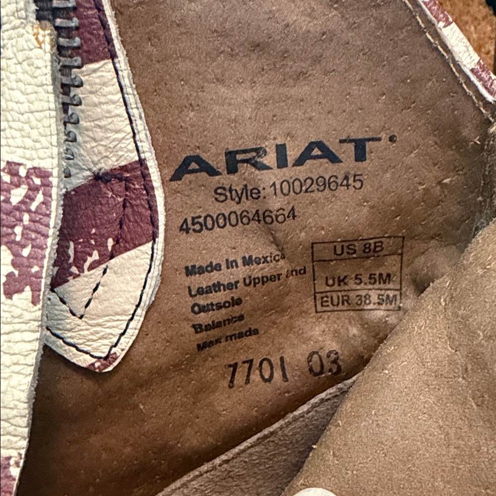 Ariat Womens Circuit Cruz Western Boot American Flag Print - Picture 5 of 6